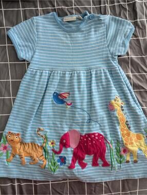 Jojo zoo animal applique dress